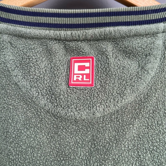 Vintage 90’s Chaps Crewneck Green/Blue Fleece Sweater - Oversized L - Picture 5 of 7